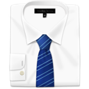  Shirt Blue Tie With Stripes 
