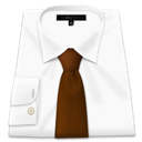  White Shirt Brown Tie 