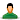  green male user icon 