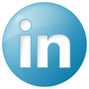  социальных LinkedIn кнопки синий 
