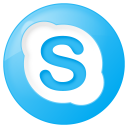  social skype button blue 