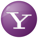  социальных Yahoo кнопки сиреневый 