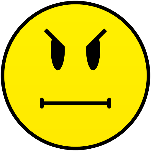 really not happy smiley smile emoticon emoticons emotions emotion human face head