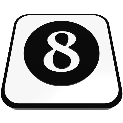  number cue ball eight  iconizer