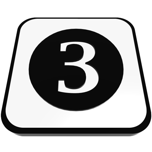  number cue ball three  iconizer