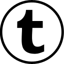 tumblr tumbler social bookmarking social network simple logo iconizer